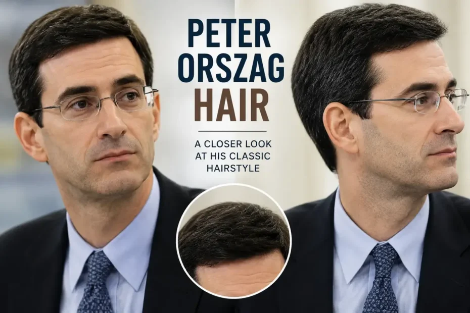Peter Orszag hairstyle, dark hair, and classic professional look